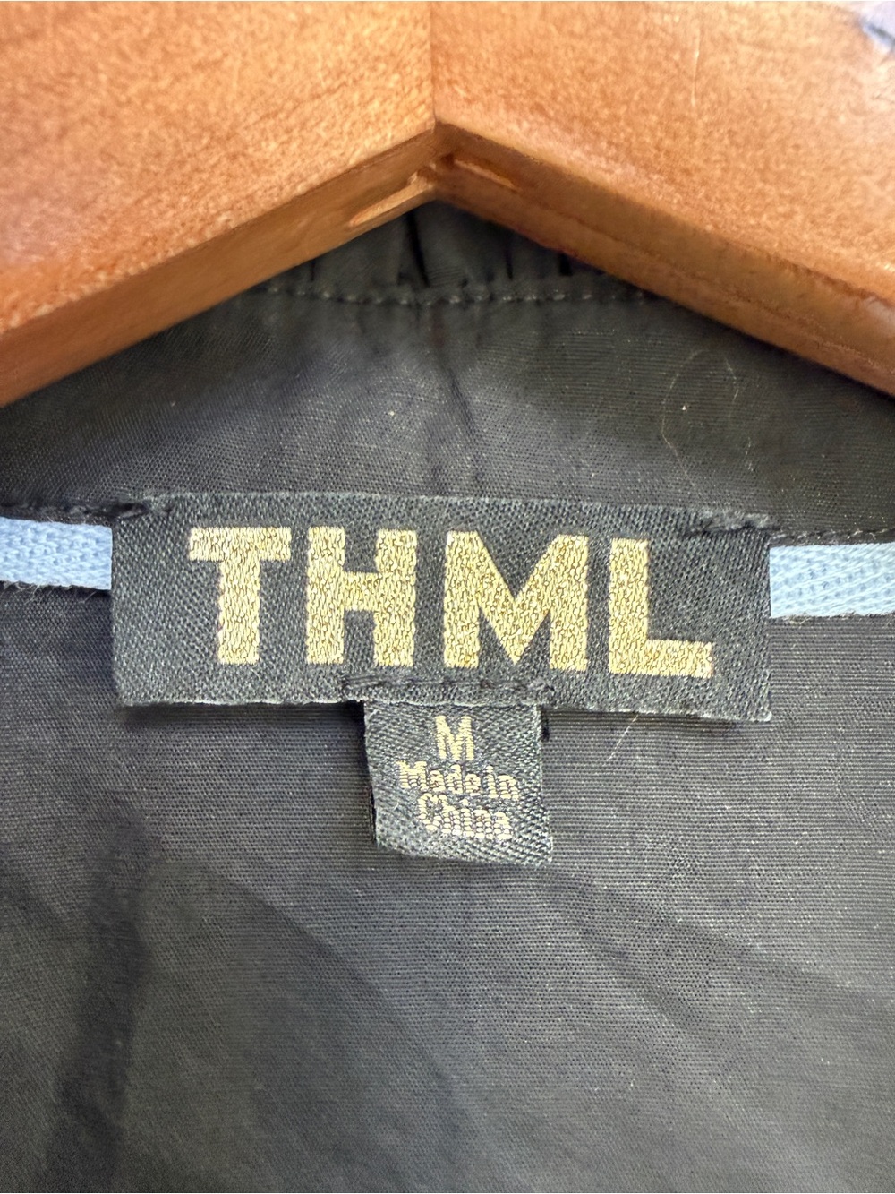 THML Black Short Sleeve Top with Fringe Sleeve Details - Picture 3 of 5